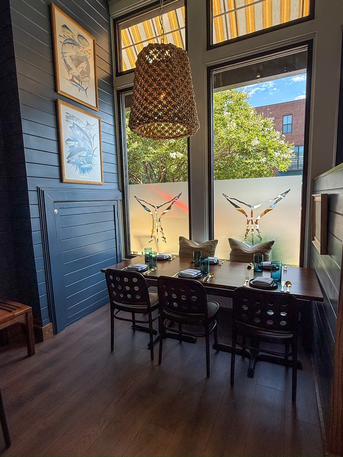 The window table in the Local Ketch dining room